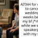 AITAH for wanting to cancel my wedding in 2 weeks because my bf j*rked off while we were on speakerphone with my sister?