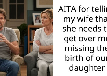 AITA for telling my wife that she needs to get over me missing the birth of our daughter