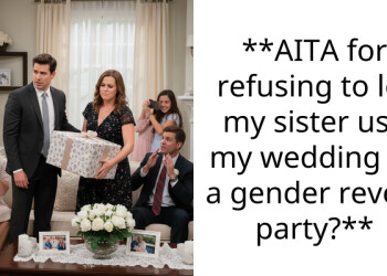 **AITA for refusing to let my sister use my wedding as a gender reveal party?**