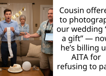 Cousin offered to photograph our wedding “as a gift” — now he’s billing us. AITA for refusing to pay?