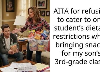 AITA for refusing to cater to one student’s dietary restrictions when bringing snacks for my son’s 3rd-grade cla*s?