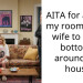 AITA for asking my roommates wife to wear bottoms around the house