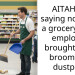AITAH for saying no when a grocery store employee brought me a broom and dustpan?