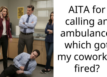 AITA for calling an ambulance, which got my coworker fired?