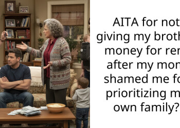AITA for not giving my brother money for rent after my mom shamed me for prioritizing my own family?