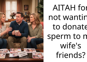 My wife is demanding I donate s**rm to her friends and calls me selfish for saying no