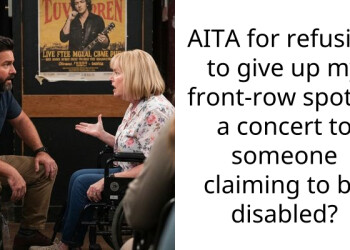 AITA for refusing to give up my front-row spot at a concert to someone claiming to be disabled?