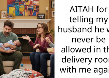 AITAH for telling my husband he will never be allowed in the delivery room with me again
