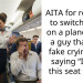 AITA for refusing to switch seats on a plane , with a guy that was fake crying and saying “I need this seat today“