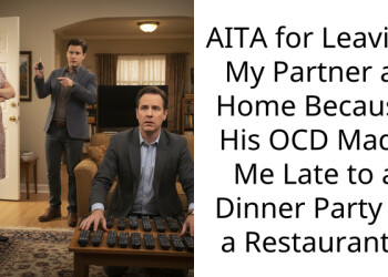 AITA for Leaving My Partner at Home Because His OCD Made Me Late to a Dinner Party at a Restaurant?