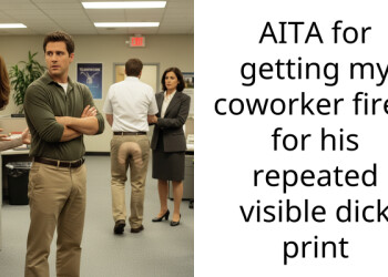 AITA for getting my coworker fired for his repeated visible d**k print