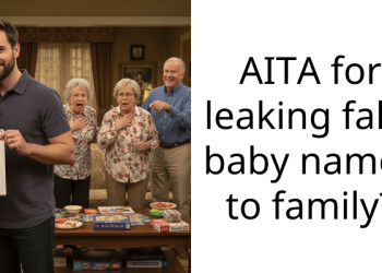 AITA for leaking fake baby names to family?