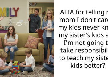 AITA for telling my mom I don’t care if my kids never know my sister’s kids and I’m not going to take responsibility to teach my sister’s kids better?