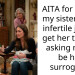 AITA for telling my sister I was infertile just to get her to stop asking me to be her surrogate?