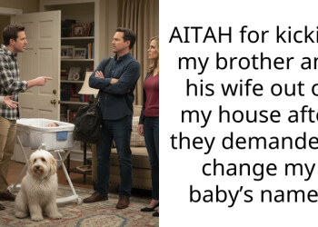 AITAH for kicking my brother and his wife out of my house after they demanded I change my baby’s name?