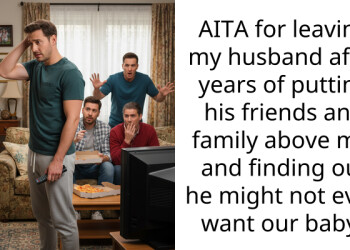 AITA for leaving my husband after years of putting his friends and family above me, and finding out he might not even want our baby?