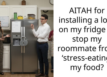 AITAH for installing a lock on my fridge to stop my roommate from ‘stress-eating’ my food?