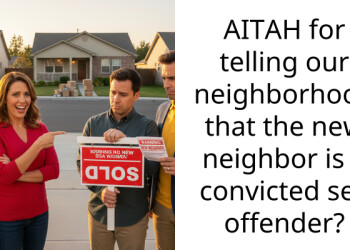 AITAH for telling our neighborhood that the new neighbor is a convicted s*x offender?