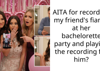 AITA for recording my friend’s fiance at her bachelorette party and playing the recording for him?