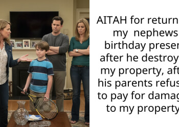 AITAH for returning my nephews birthday present after he destroyed my property, after his parents refused to pay for damages to my property?