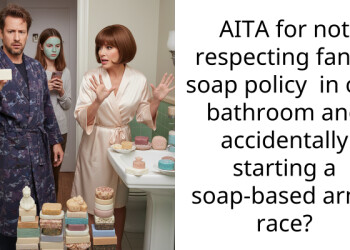 AITA for not respecting fancy soap policy in our bathroom and accidentally starting a soap-based arms race?