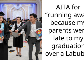 AITA for “running away” because my parents were late to my graduation over a Labubu?