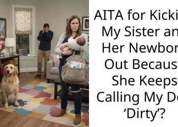AITA for Kicking My Sister and Her Newborn Out Because She Keeps Calling My Dog ‘Dirty’?