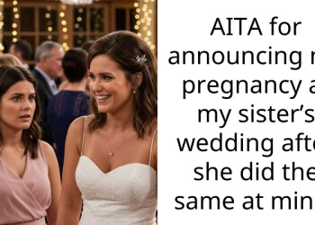 AITA for announcing my pregnancy at my sister’s wedding after she did the same at mine?
