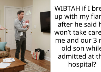 WIBTAH if I break up with my fiancé after he said he won’t take care of me and our 3 mo old son while admitted at the hospital?