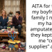 AITA for telling my boyfriend’s family I needed my hands amputated after they kept giving me “craft supplies” as gifts?