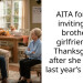 AITA for not inviting my brother’s girlfriend to Thanksgiving after she ruined last year’s dinner?