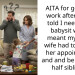 AITA for going to work after being told I needed to babysit which meant my dad’s wife had to cancel her appointment and and be with my half siblings?