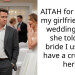 AITAH for leaving my girlfriend at a wedding after she told the bride I used to have a crush on her?
