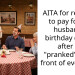 AITA for refusing to pay for my husband’s birthday dinner after he “pranked” me in front of everyone?