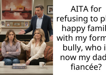 AITA for refusing to play happy family with my former bully, who is now my dad’s fiancée?