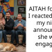 AITAH for how I reacted when my niece announced she was engaged?
