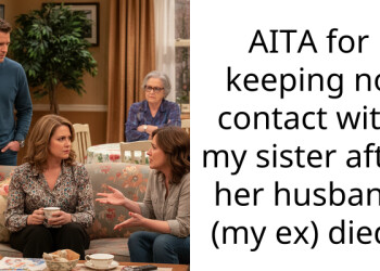AITA for keeping no contact with my sister after her husband (my ex) died?