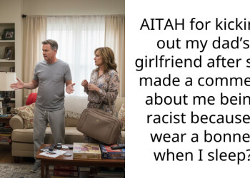 AITAH for kicking out my dad’s girlfriend after she made a comment about me being r***st because I wear a bonnet when I sleep?