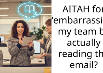 AITAH for “embarra*sing” my team by actually reading the email?