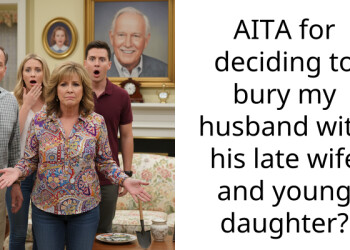 AITA for deciding to bury my husband with his late wife and young daughter?