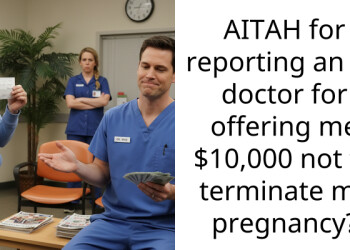 AITAH for reporting an ER doctor for offering me $10,000 not to terminate my pregnancy?