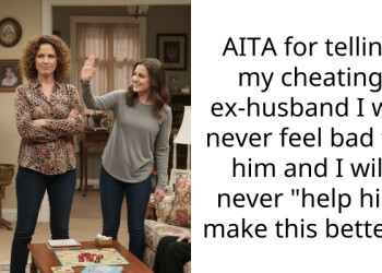 AITA for telling my cheating ex-husband I will never feel bad for him and I will never “help him make this better”?