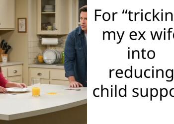 For “tricking” my ex wife into reducing child support