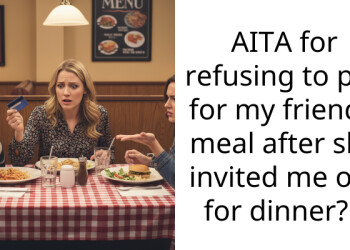 AITA for refusing to pay for my friend’s meal after she invited me out for dinner?