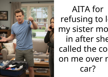 AITA for refusing to let my sister move in after she called the cops on me over my car?