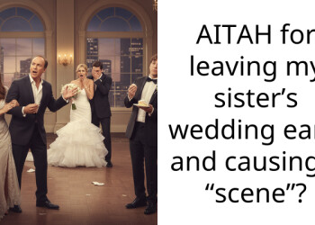 AITAH for leaving my sister’s wedding early and causing a “scene”?