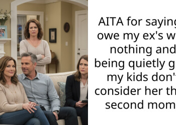 AITA for saying I owe my ex’s wife nothing and being quietly glad my kids don’t consider her their second mom?