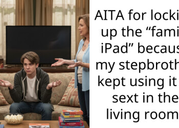 AITA for locking up the “family iPad” because my stepbrother kept using it to s*xt in the living room?