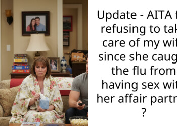 Update – AITA for refusing to take care of my wife since she caught the flu from having s*x with her affair partner ?