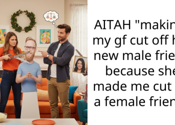 AITAH “making” my gf cut off her new male friend because she made me cut off a female friend?